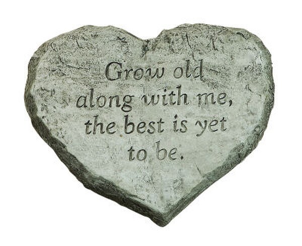 Heart Shaped Accent Stone Grow Old with Me the best